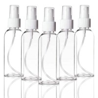 Wholesale In Stock 100ml PET Transparent Clear Plastic Mist Spray Bottles with Sprayer Pump for alcohol disinfectant liquid