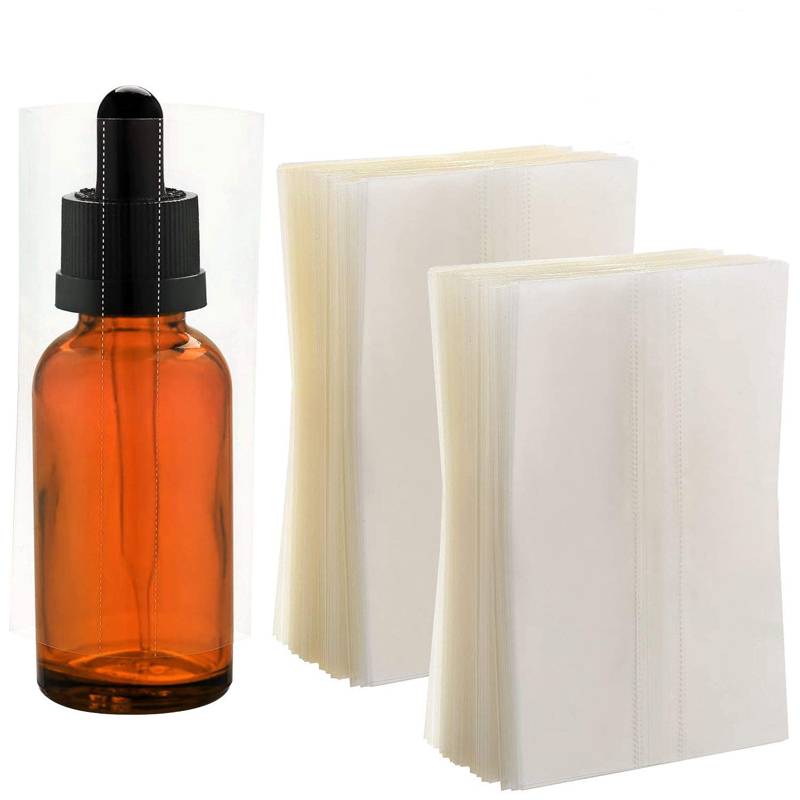 Heat Shrink Wrap Film For Dropper Bottles Transparent Shrink Bands Pvc Shrinkable Film